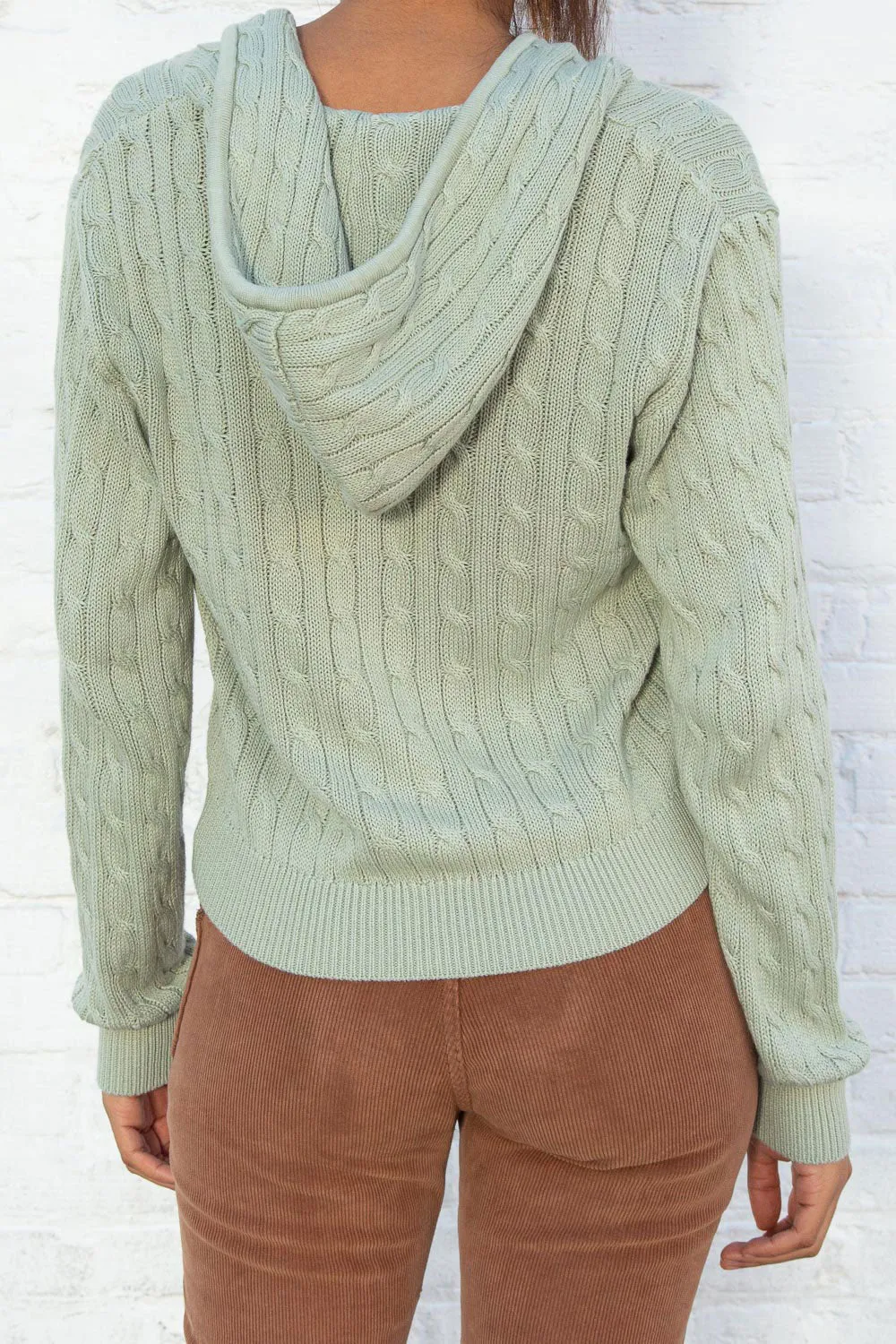 Ayla Cable Knit Zip-Up Sweater