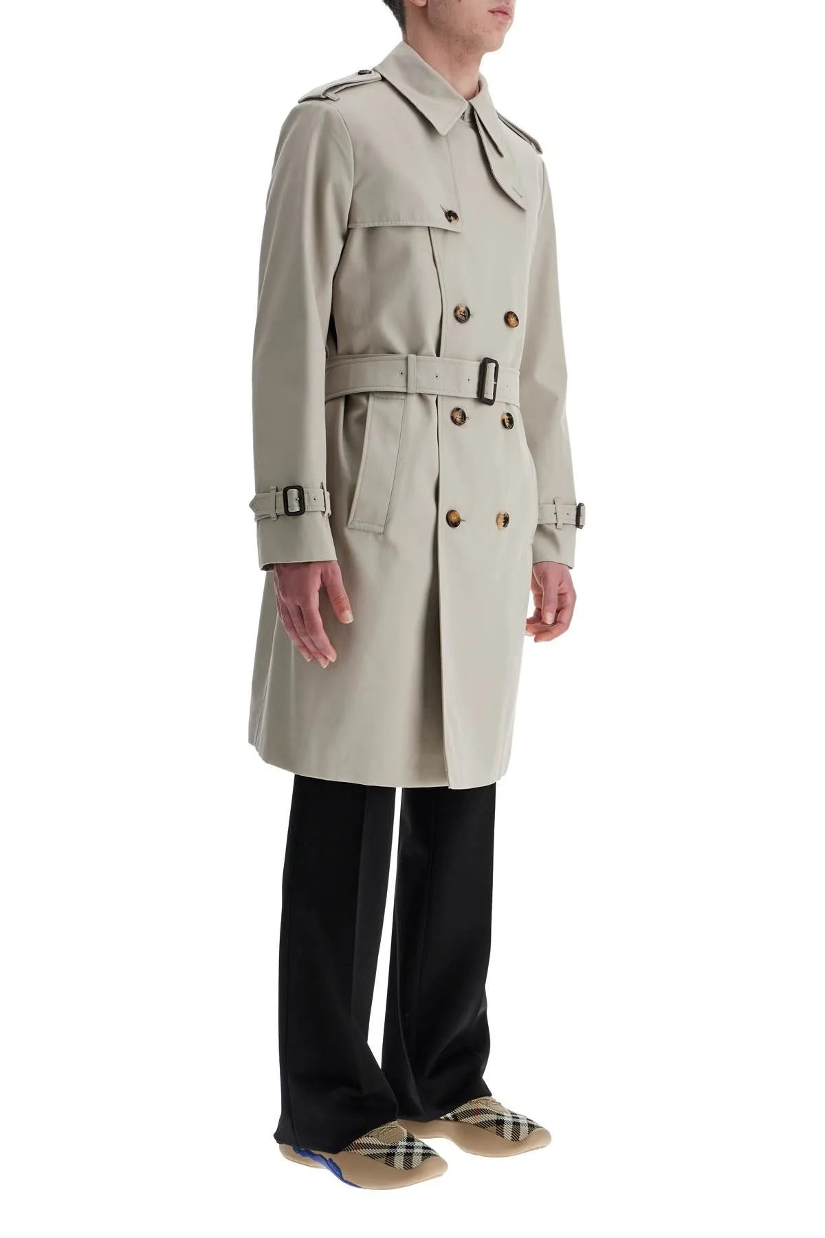 Belted Cotton-Blend Trench Coat