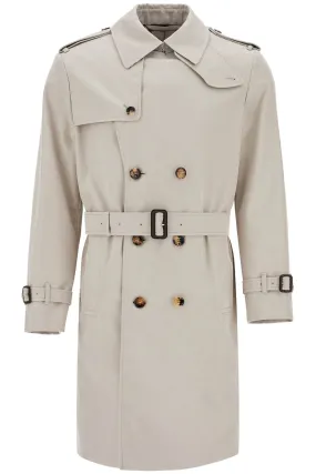 Belted Cotton-Blend Trench Coat