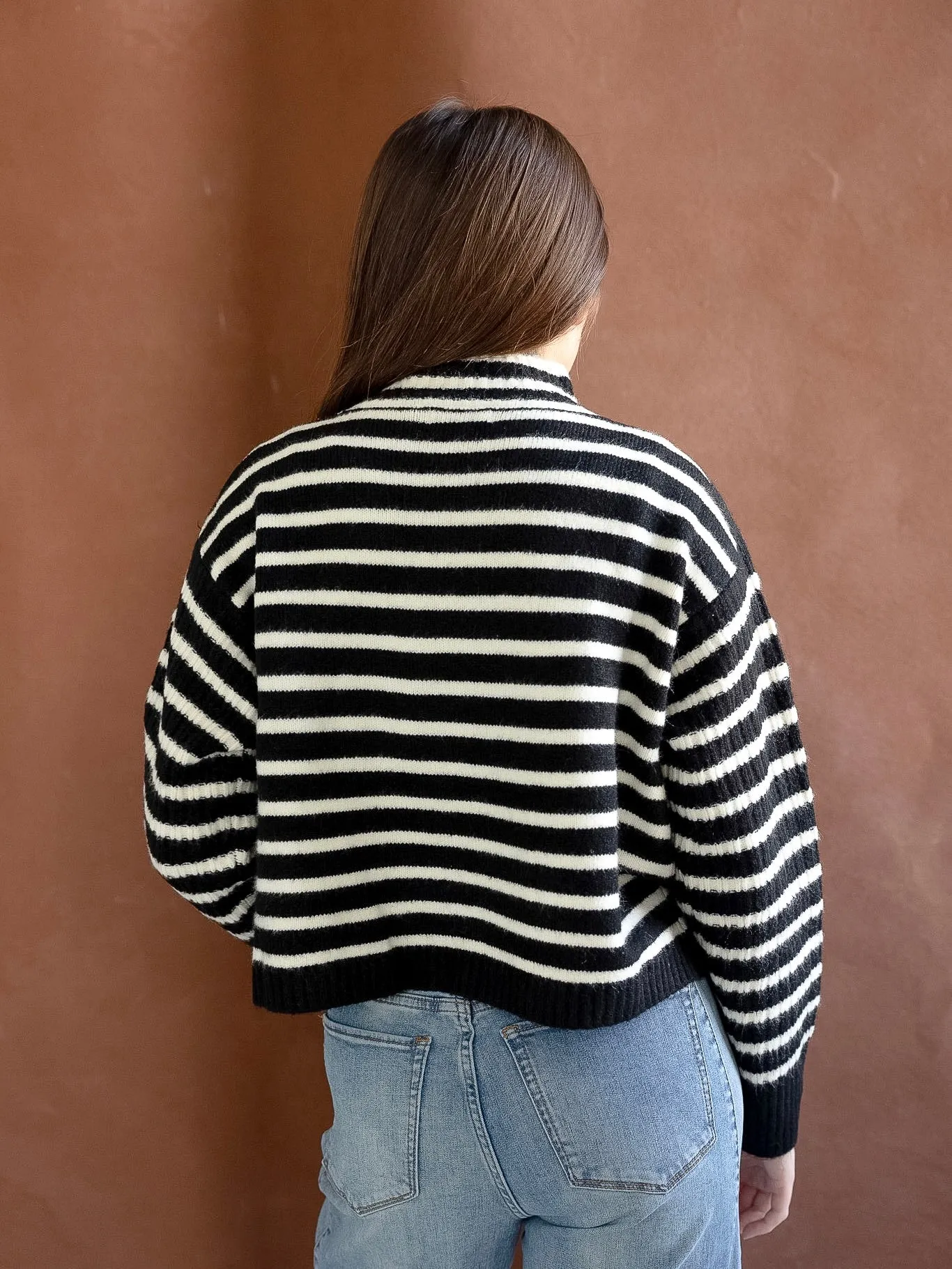 Black Striped Pullover