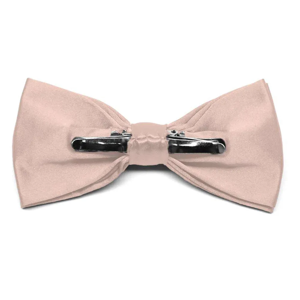 Blush Pink Clip-On Bow Tie