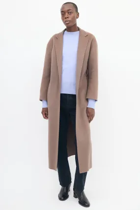 Brown Belted Long Coat