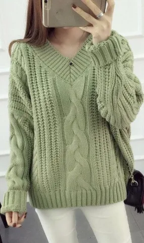 CABLE KNIT PULLOVER SWEATER