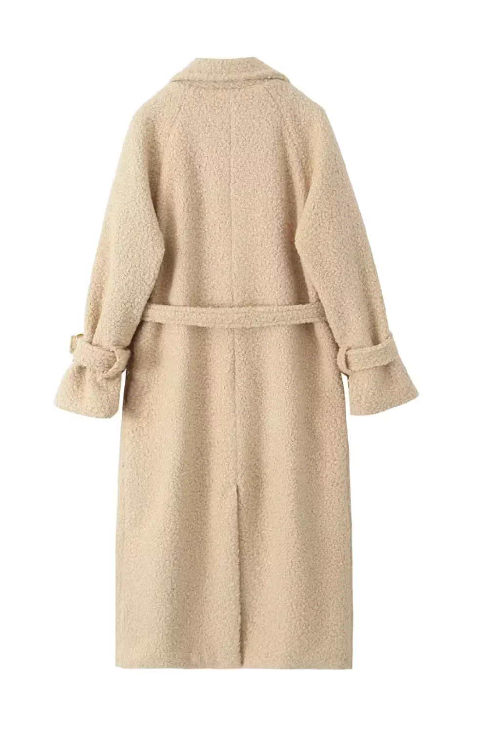 'Cecil' Long Belted Woolen Coat