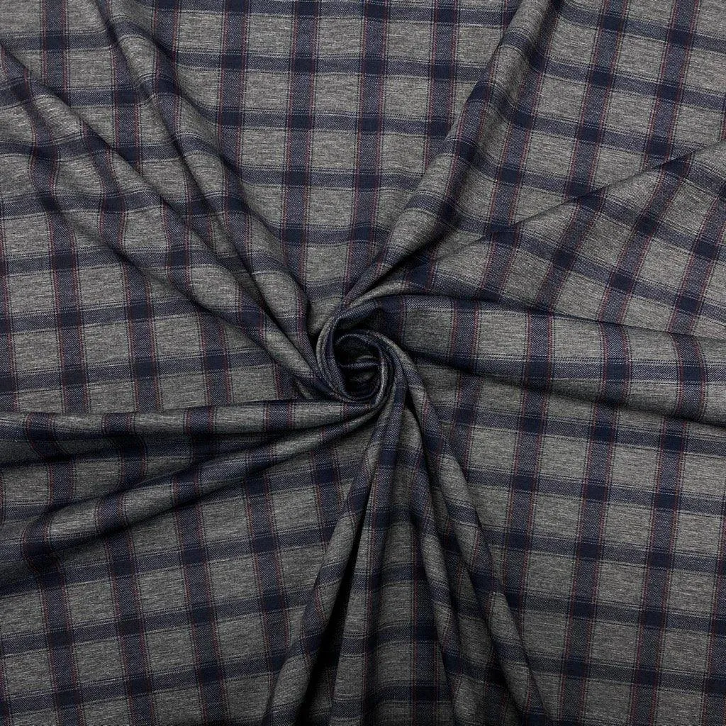 Checkered Ponte Roma Fabric