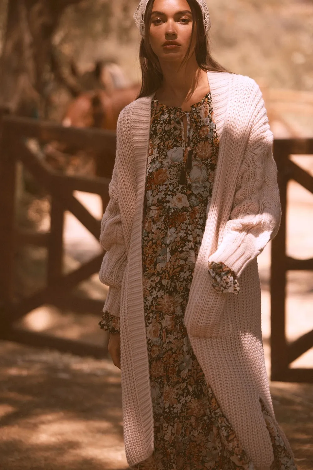 Chestnut Oversized Cardigan