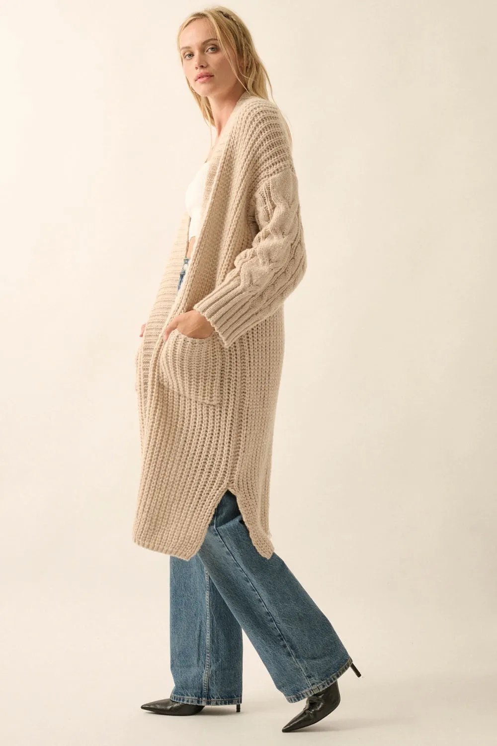 Chestnut Oversized Cardigan