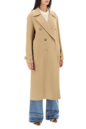 Chloe' wool and cashmere double-breasted coat