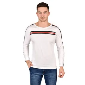 Cotton Striped Men Round Neck T-Shirt