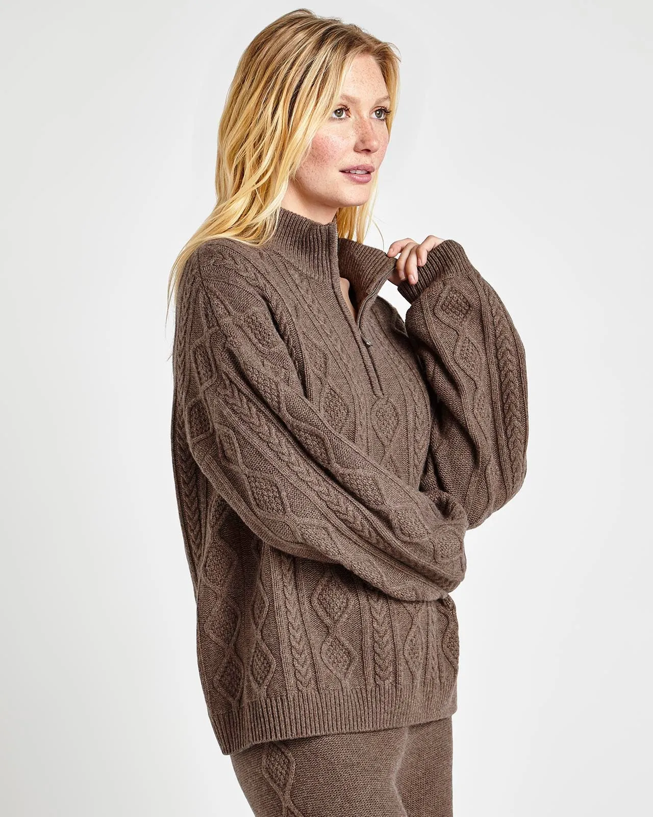 Dakota Cable Half Zip Sweater