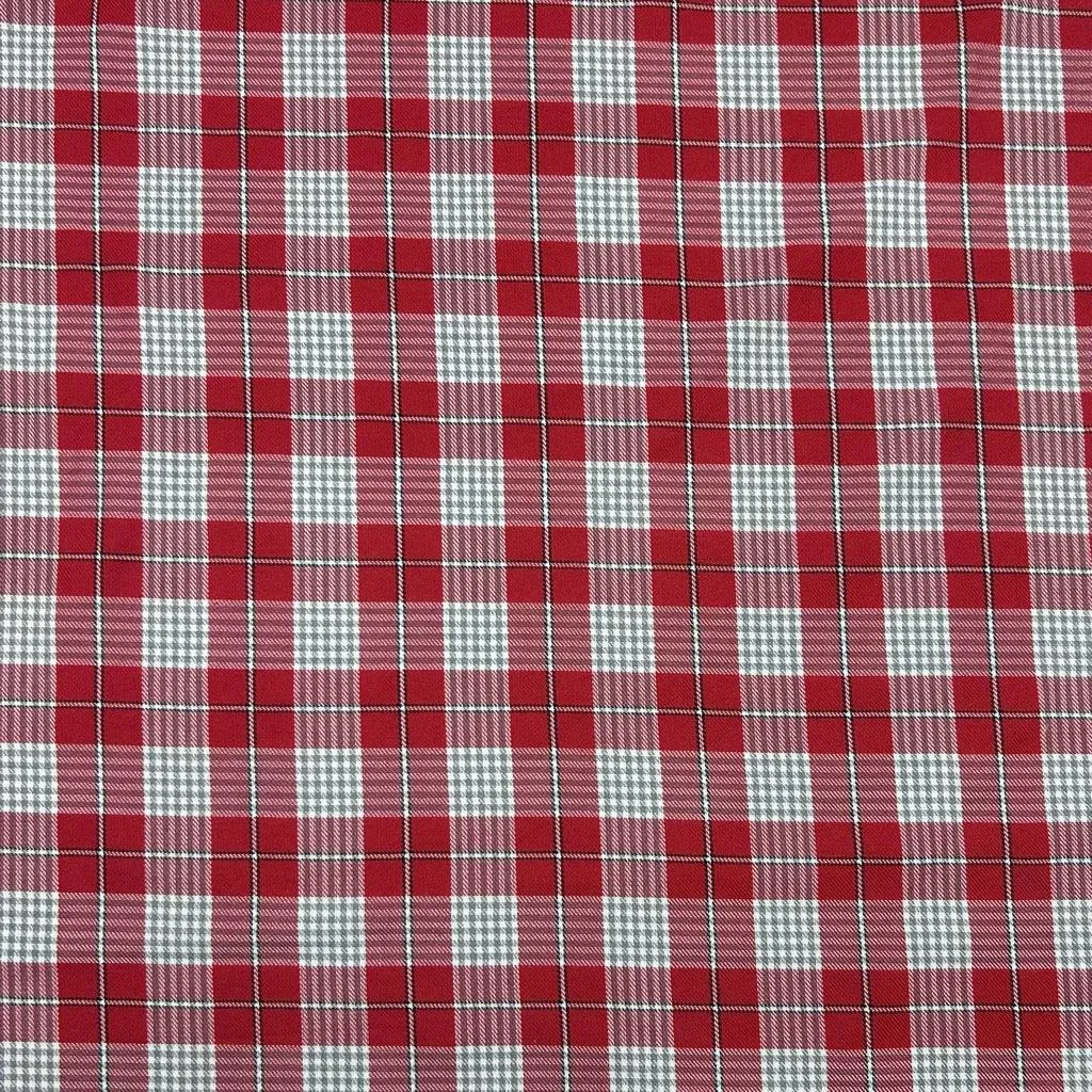 Dogtooth Checkered PolyViscose Tartan Fabric