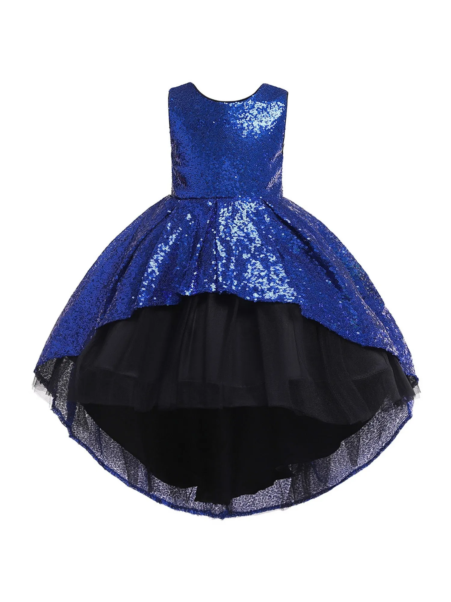 Girls Multi Color Sequin Hi-Low Skirt Tulle Christmas Dress 3-10