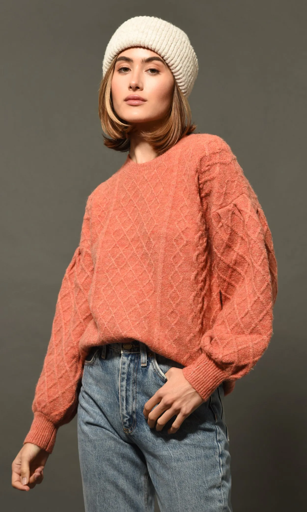 Henry Waffle Stitch Sweater Knit Tunic