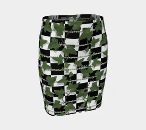 Ivy Pearls and Chess Queen Fitted Skirt