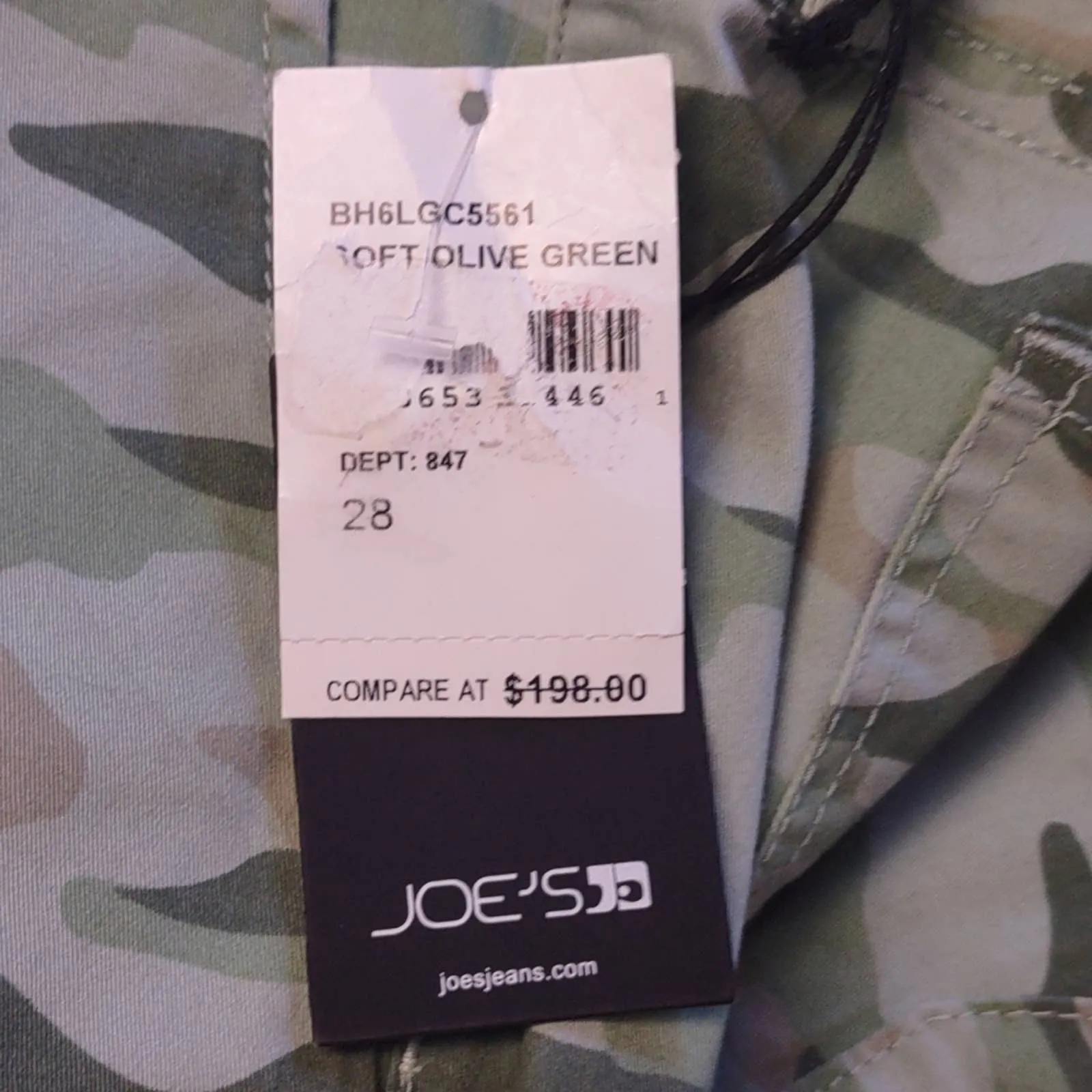 Joe's Jeans The Icon Camo Ankle Skinny Jeans Soft Green