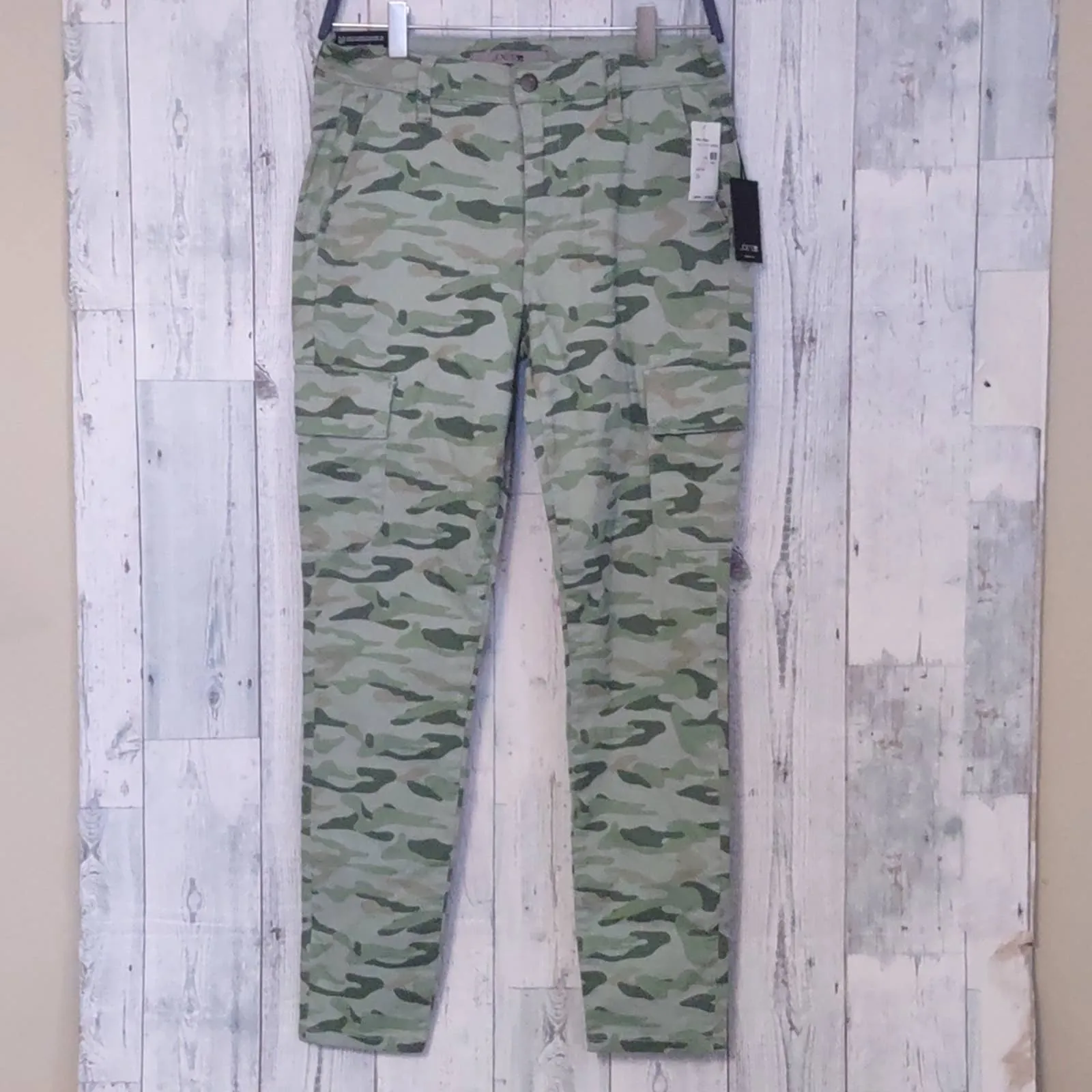 Joe's Jeans The Icon Camo Ankle Skinny Jeans Soft Green