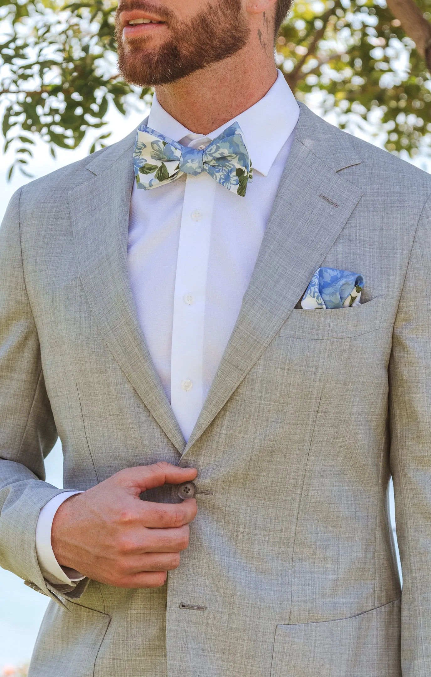 Josh Bow Tie ~ Cottage Floral Blue