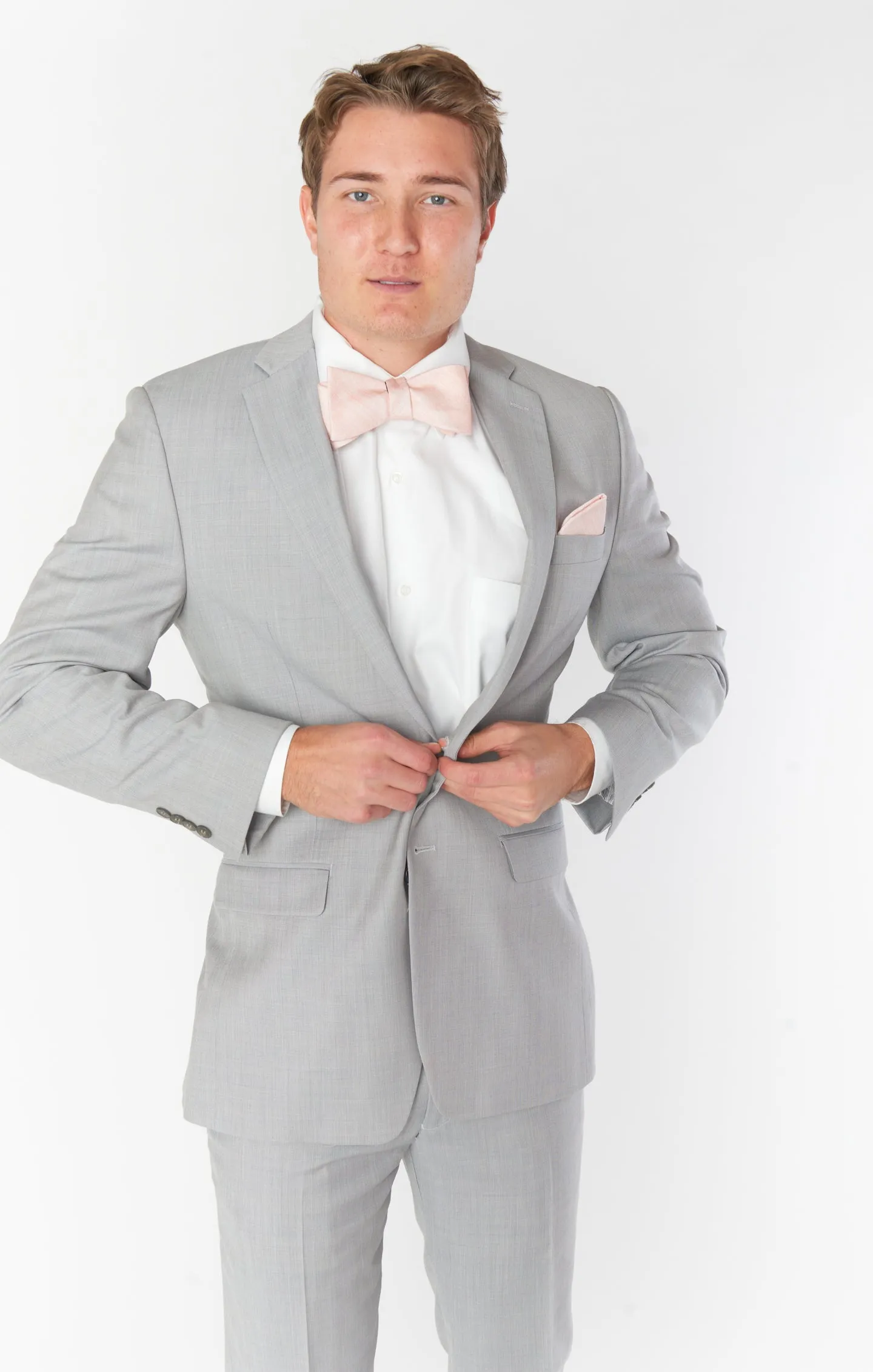 Josh Bow Tie ~ Dusty Blush Linen