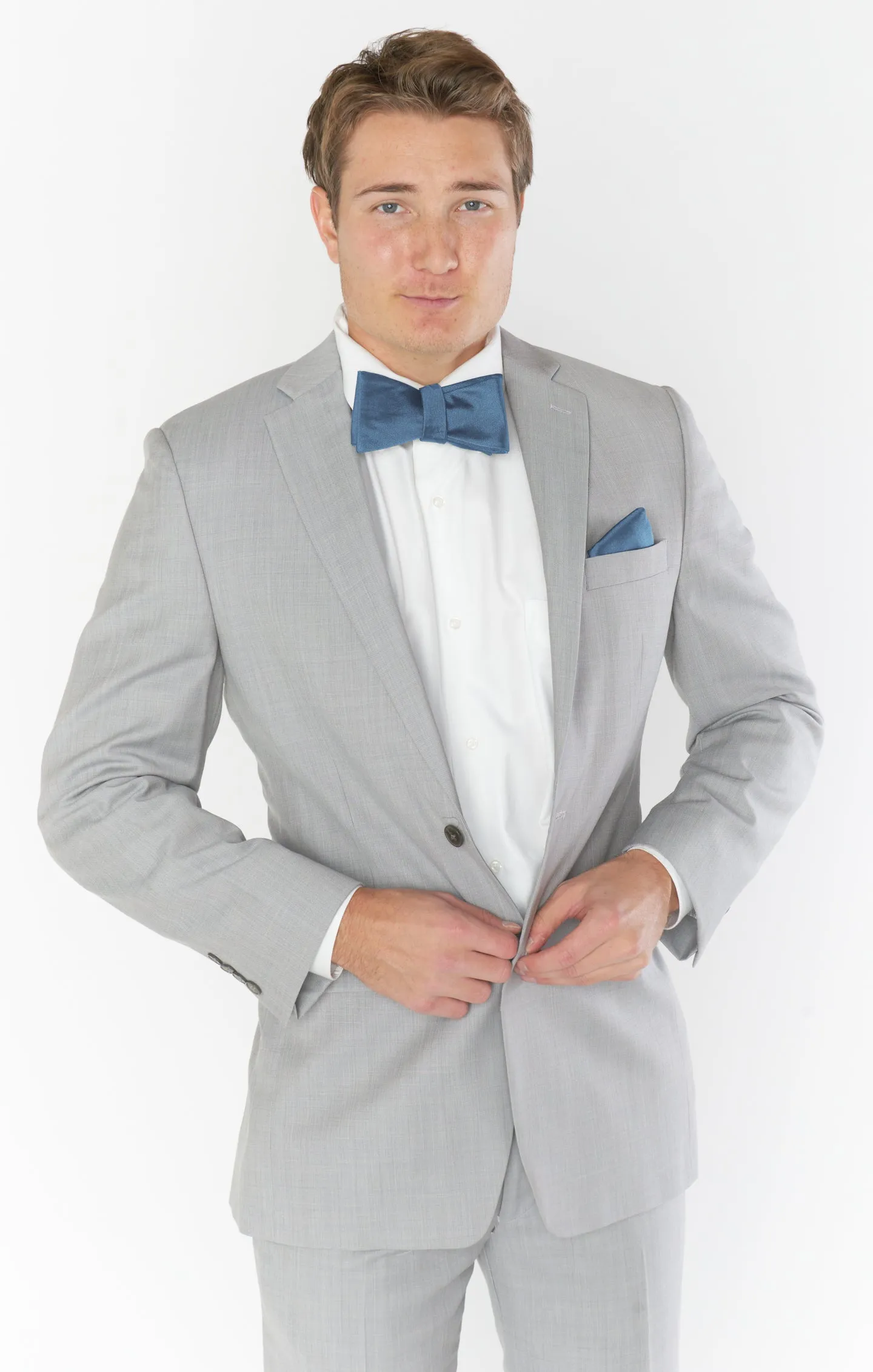 Josh Bow Tie ~ Slate Blue Solid