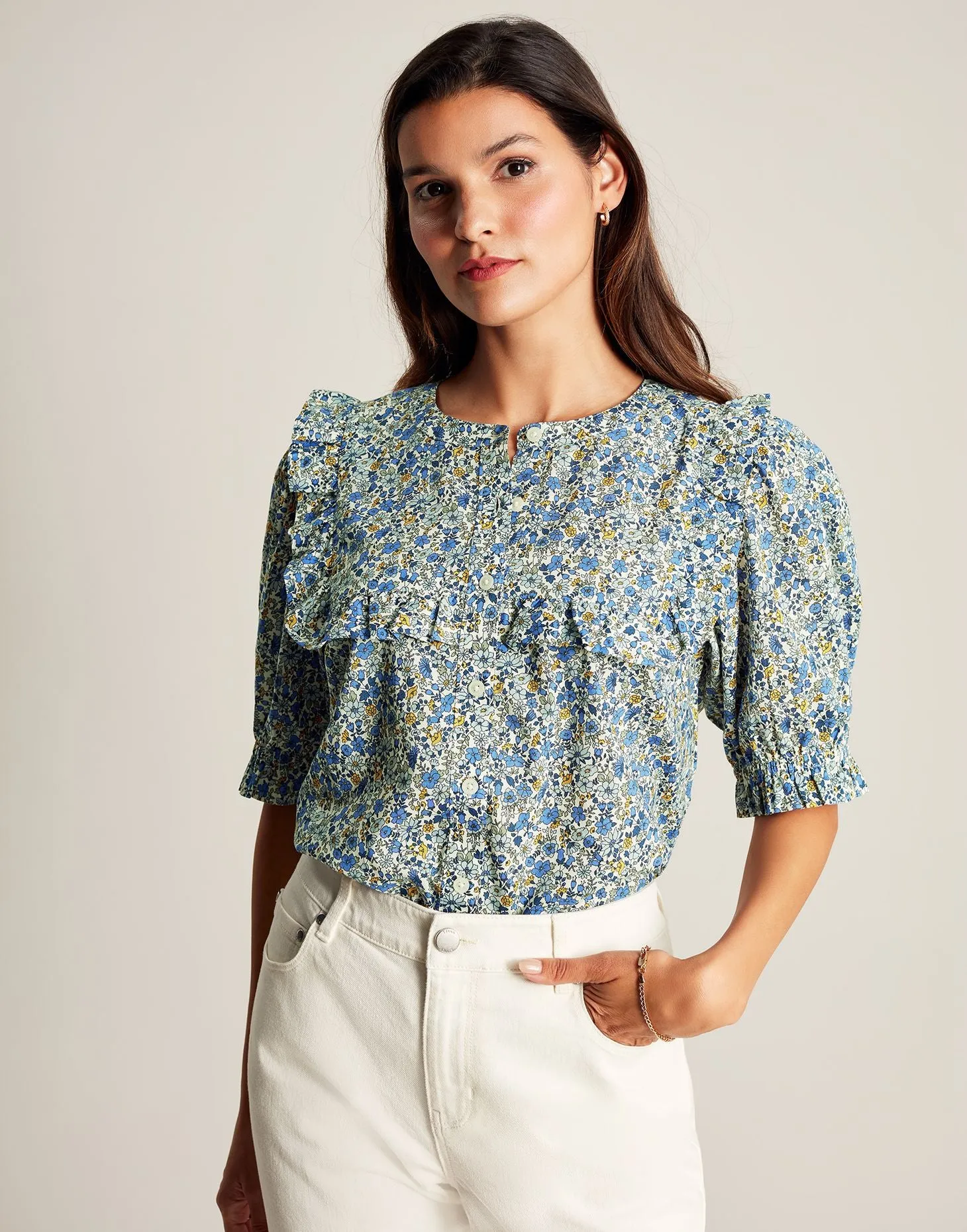 Joules Clarabelle Button Through Blouse