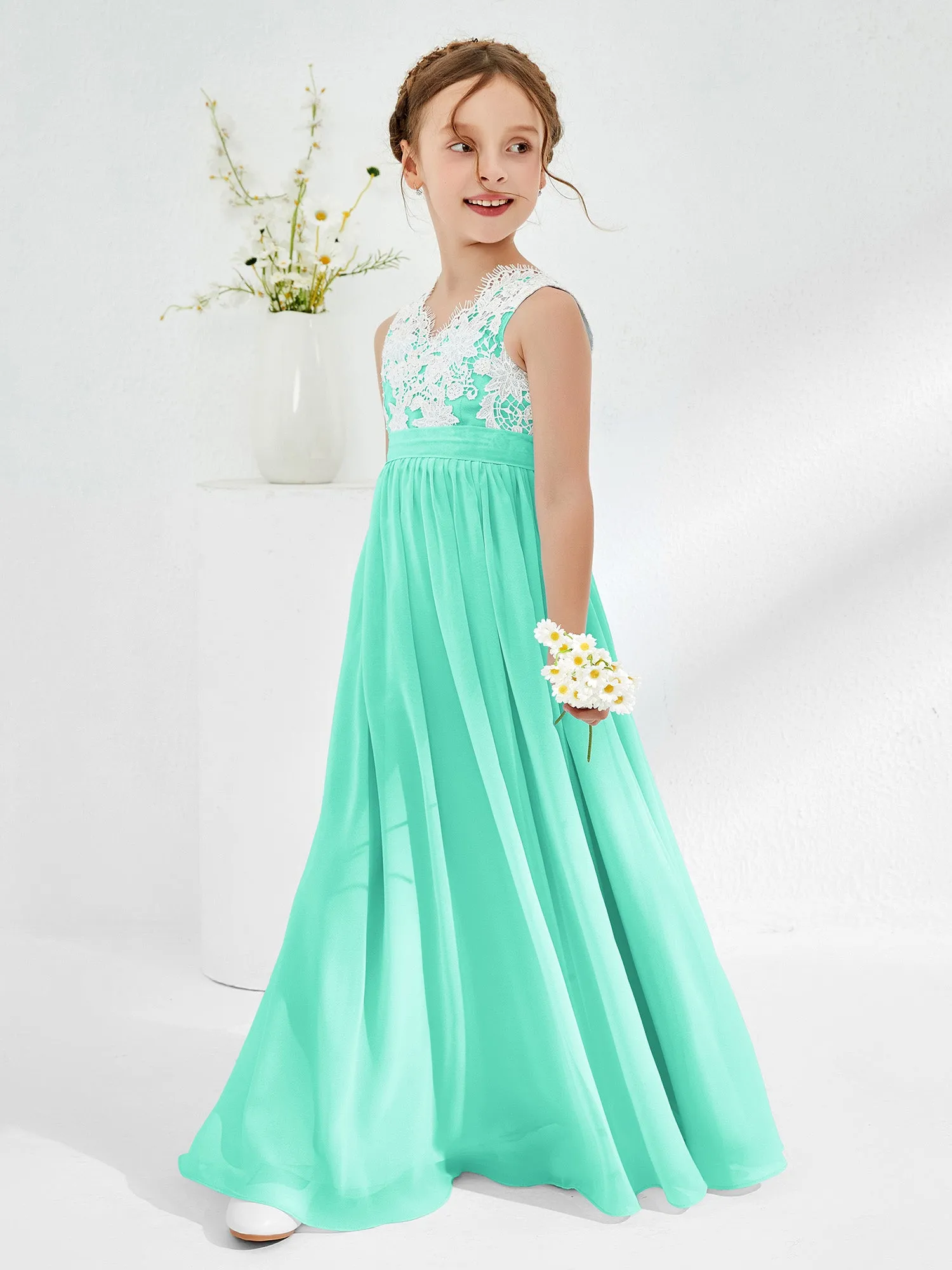 Lace Top Junior Bridesmaid Dresses Spa