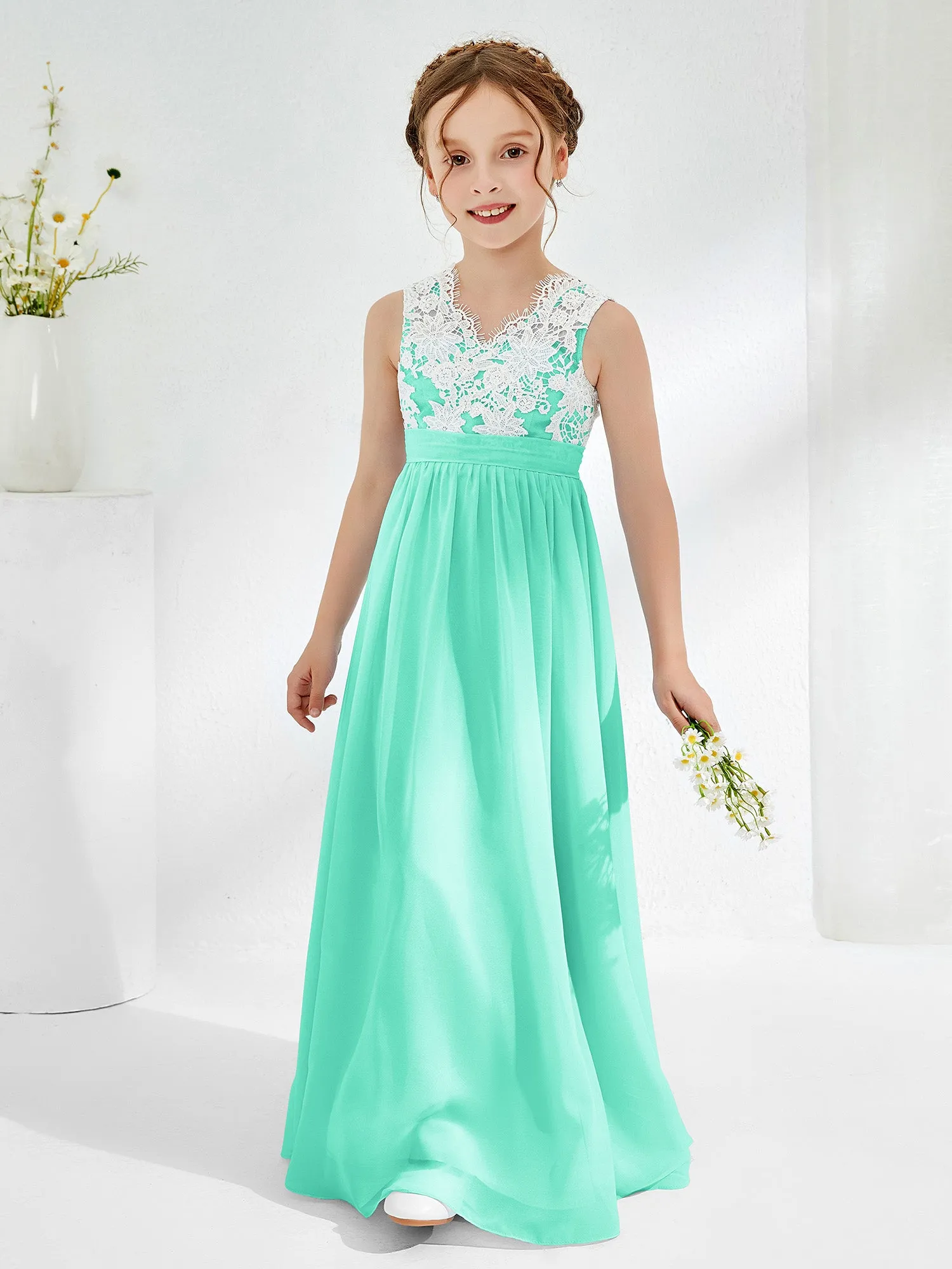 Lace Top Junior Bridesmaid Dresses Spa