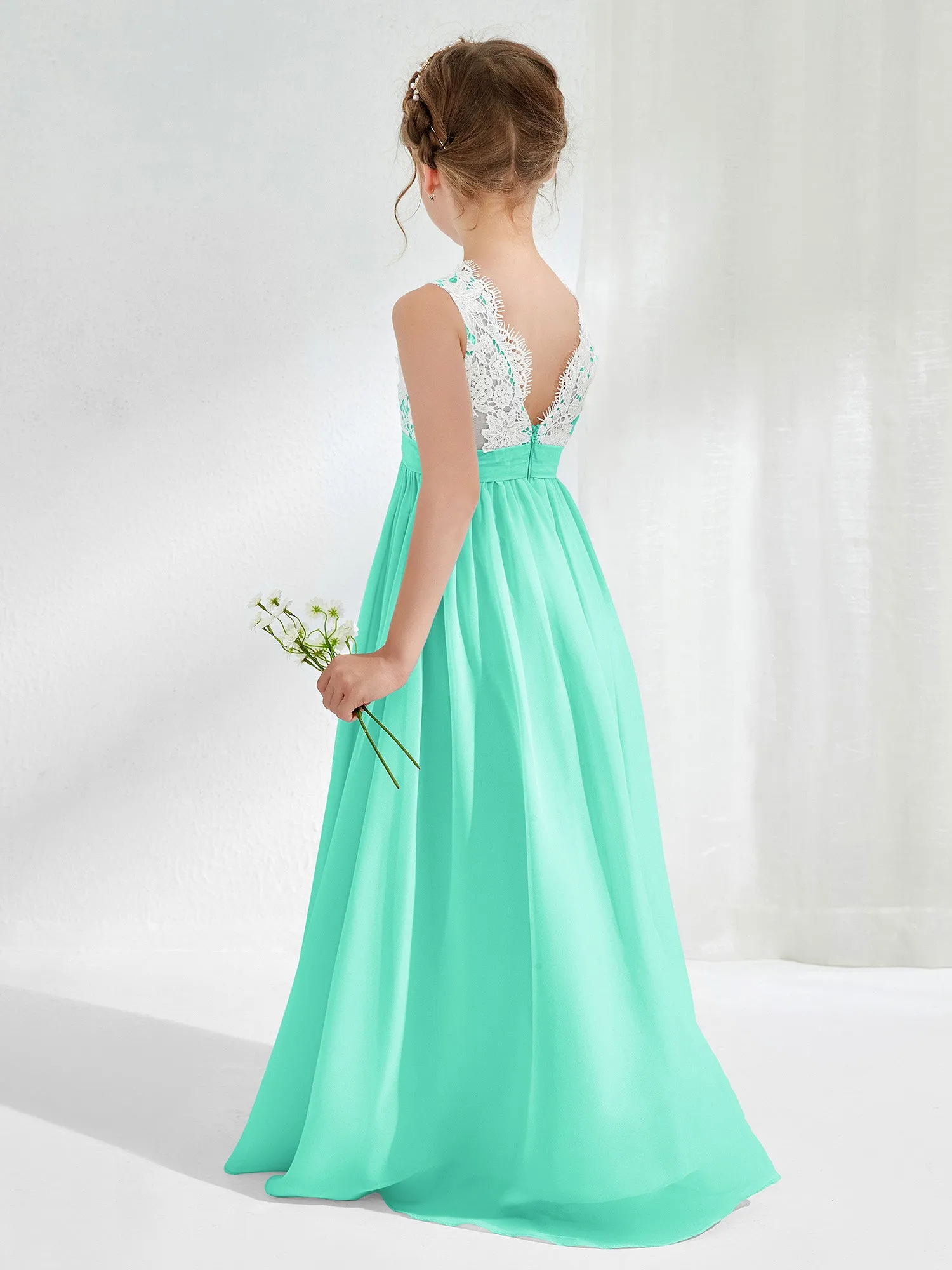 Lace Top Junior Bridesmaid Dresses Spa