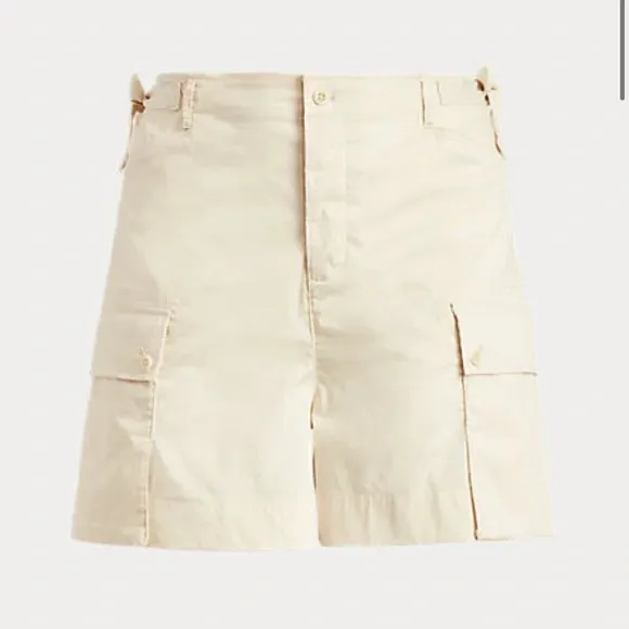 Lauren Ralph Lauren Ladies Twill Cargo Shorts Winter Cream, Size 10