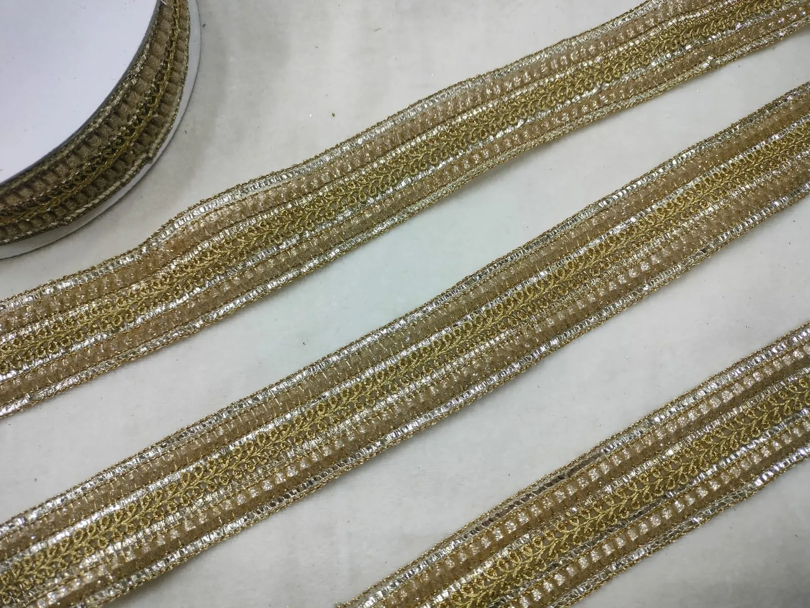 Light Gold Fancy Zari Trim