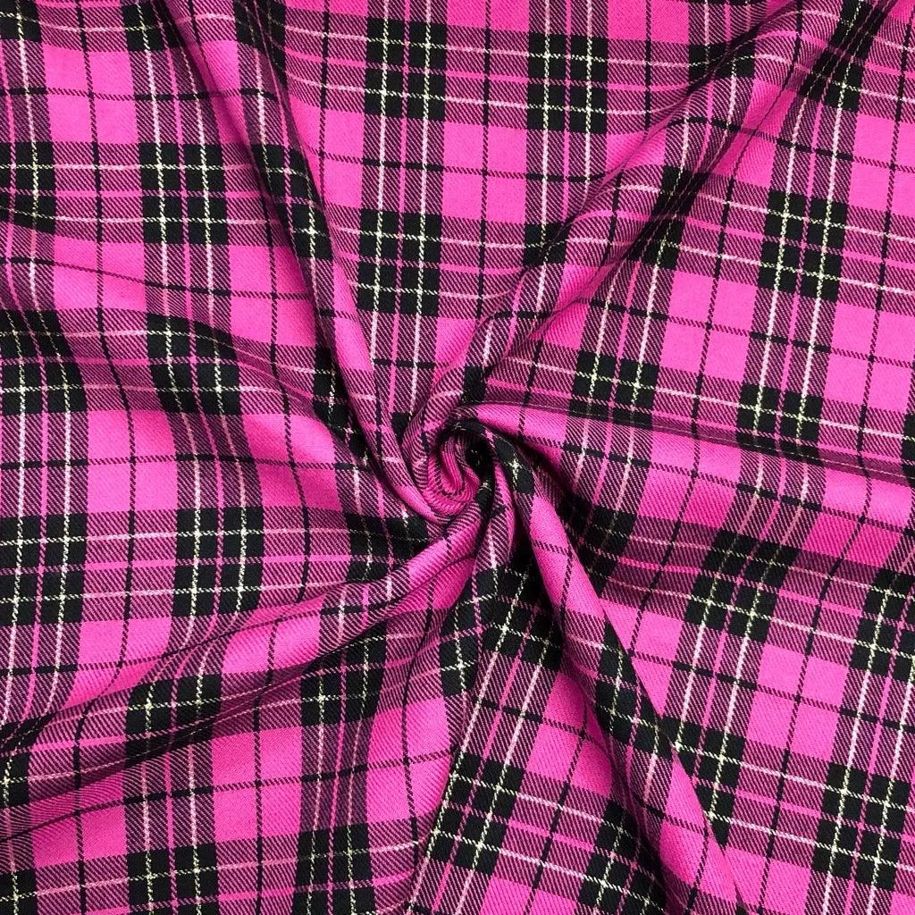 Lurex Checkered PolyViscose Fabric