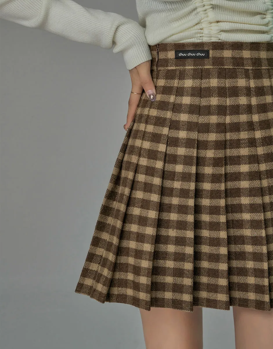 Made A Great Deal Checkered Skirt