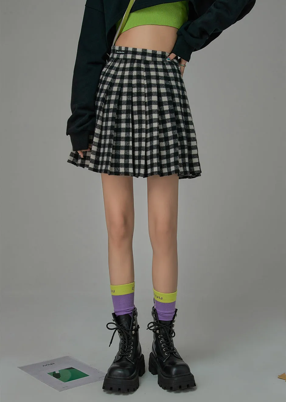 Made A Great Deal Checkered Skirt