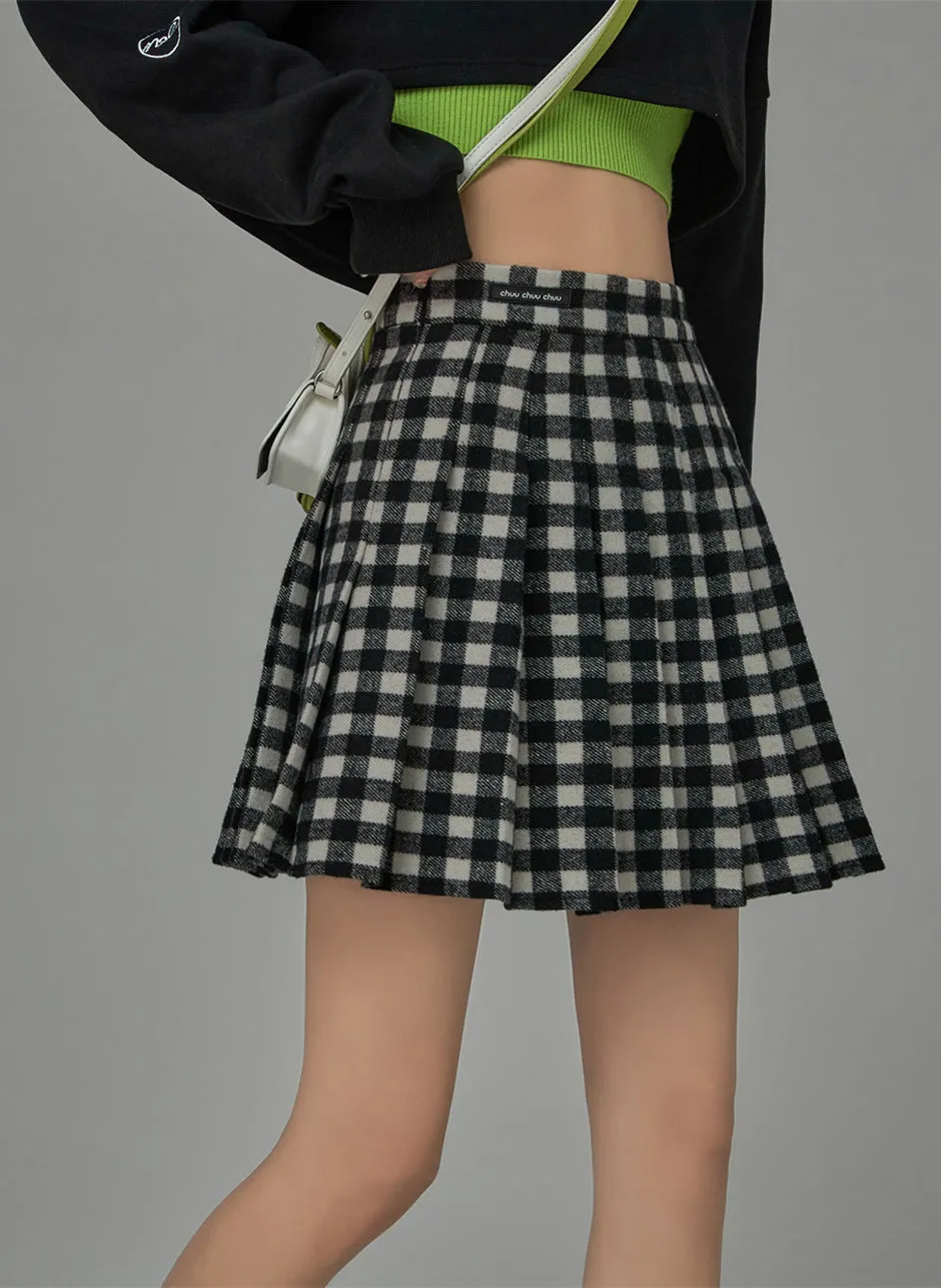 Made A Great Deal Checkered Skirt