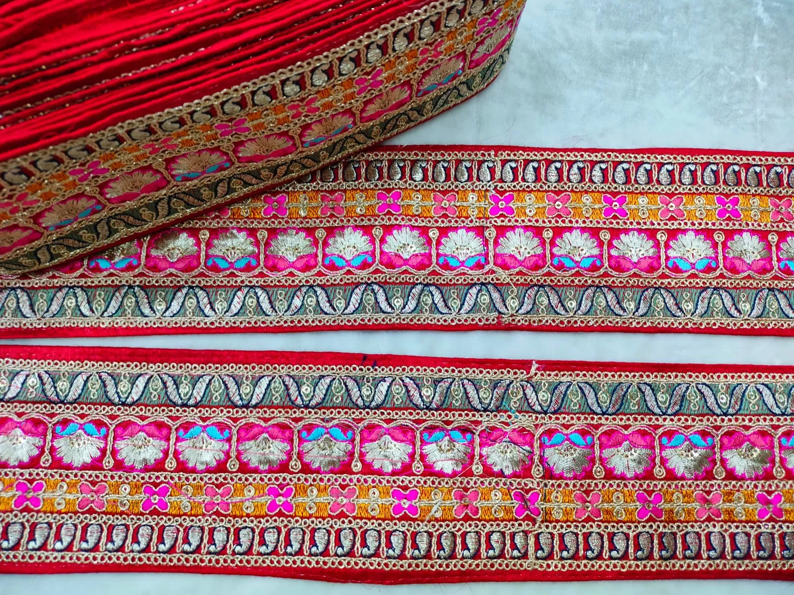 Multicolor Embroidered Lace