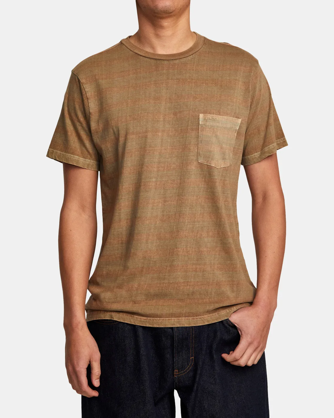 PTC Stripe Tee - Dark Khaki