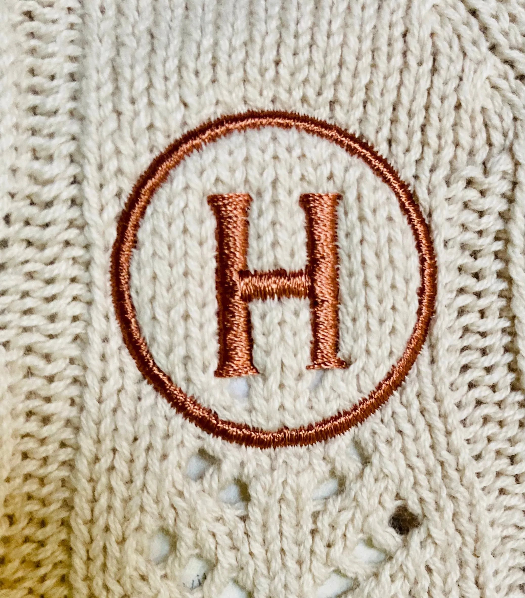 Rainy Day Horseshoe Cable knit baby cardigan  * monogramming available