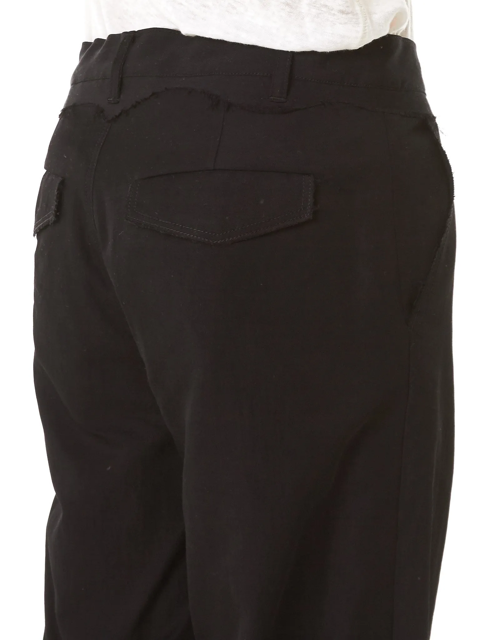 Raw-Finish Military Shorts (CD17S-0622-BLACK)