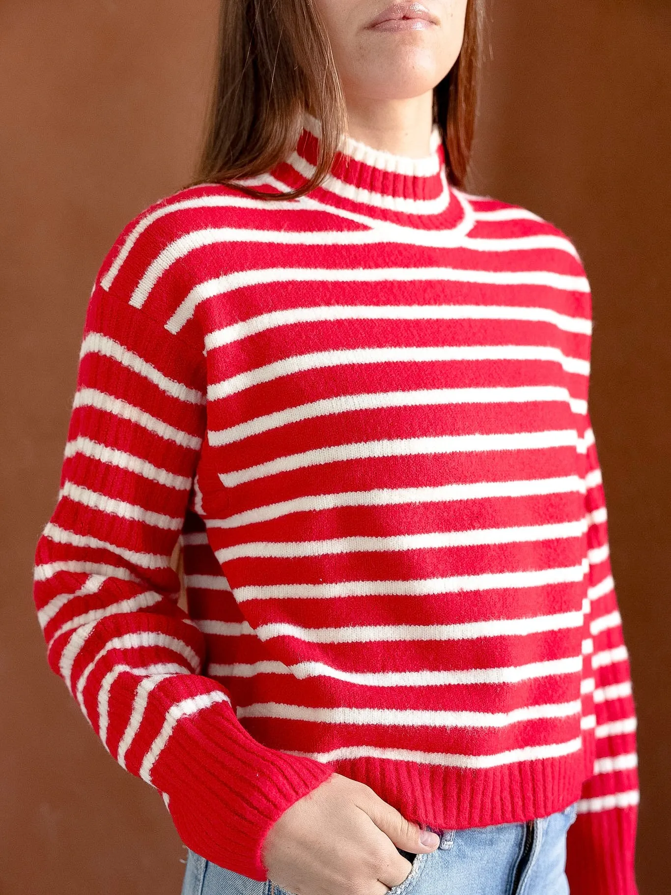 Red Striped Pullover