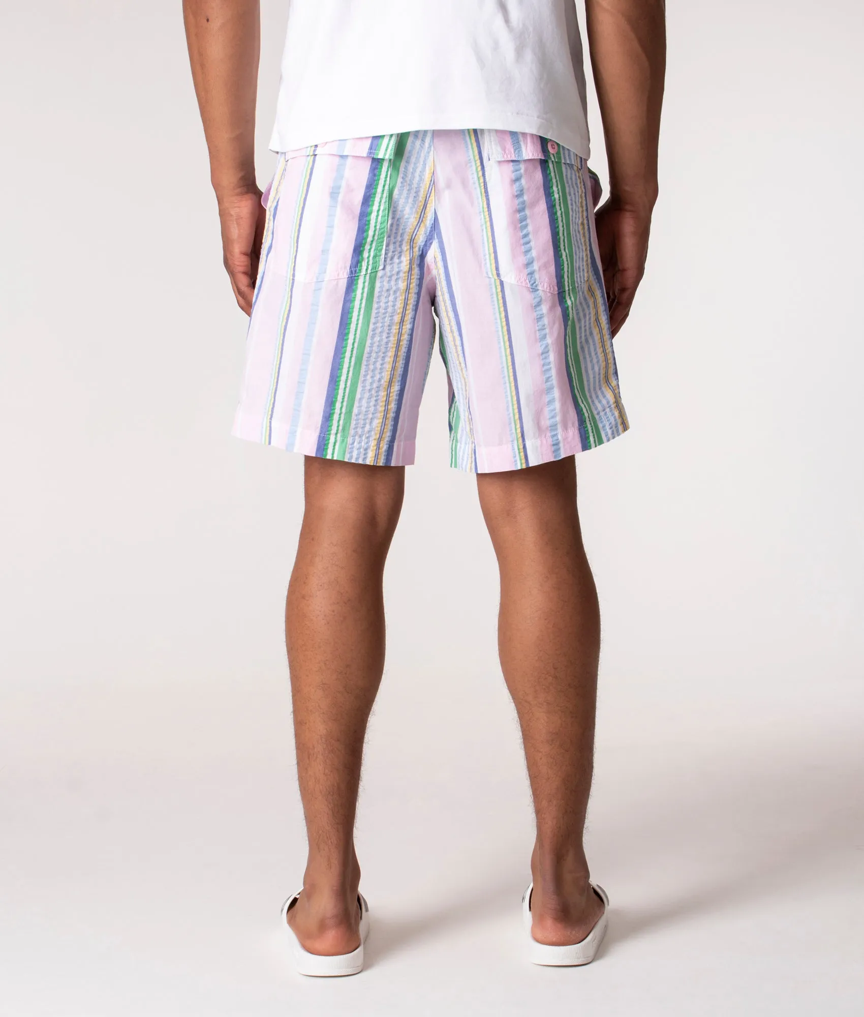 Relaxed Fit Lightweight Seersucker Shorts