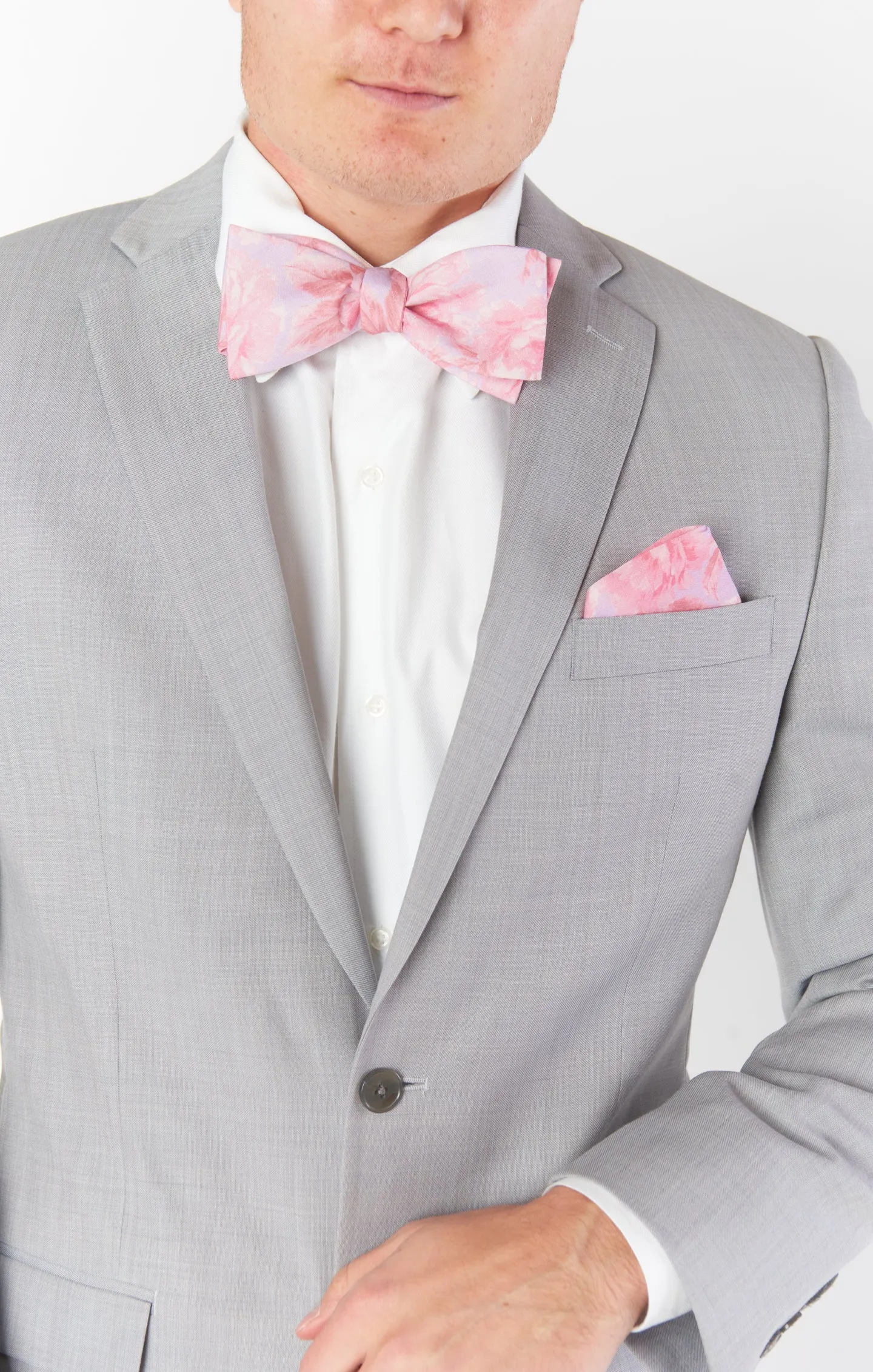 Sam Pocket Square ~ Blushing Floral