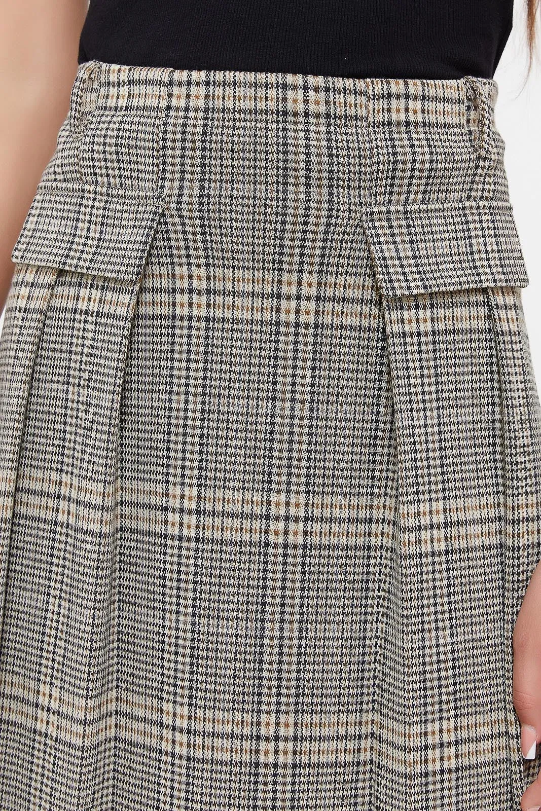 Senior Girls Brown Plaid Skirt