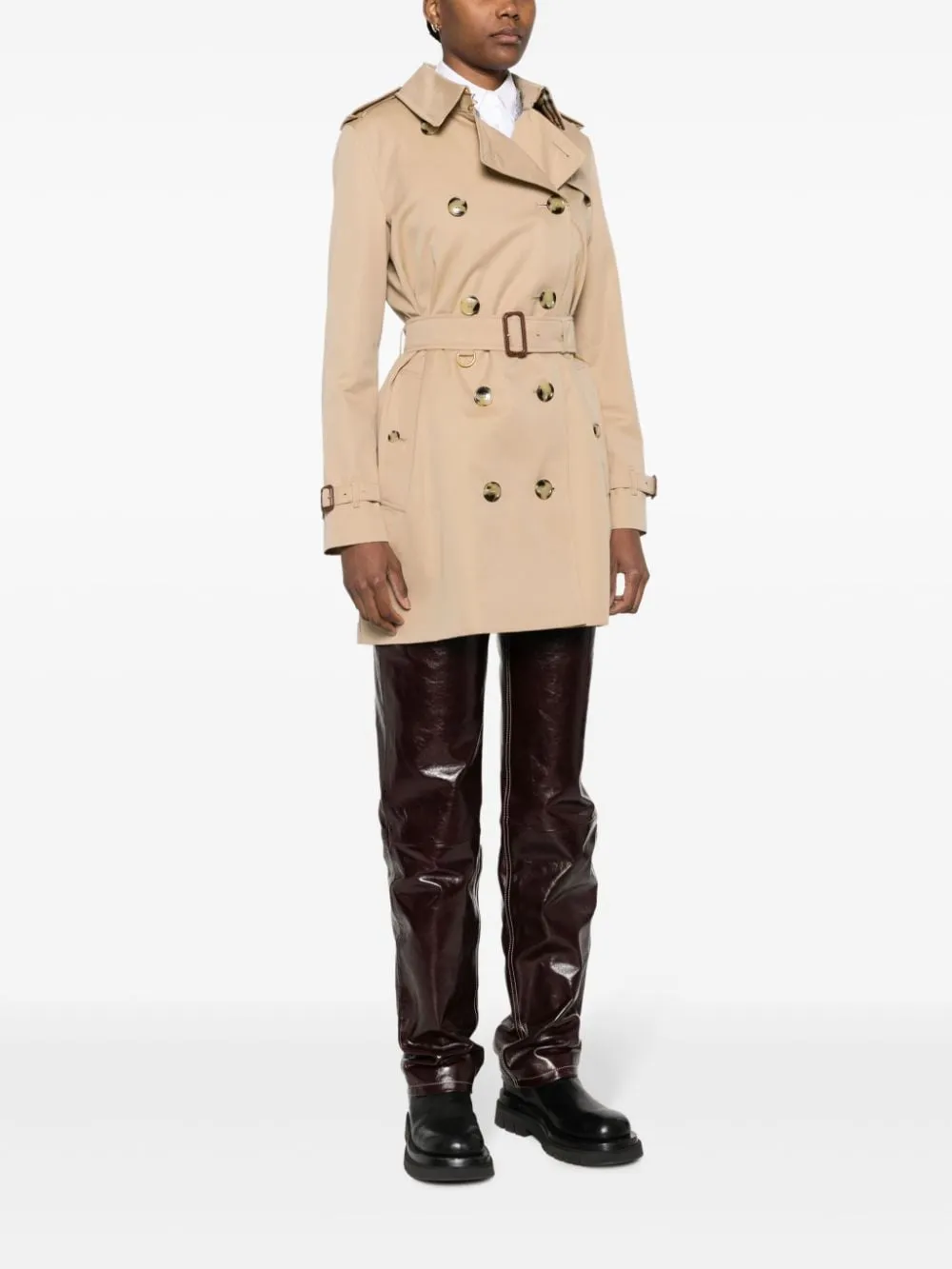 Short Kensington Heritage cotton trench coat