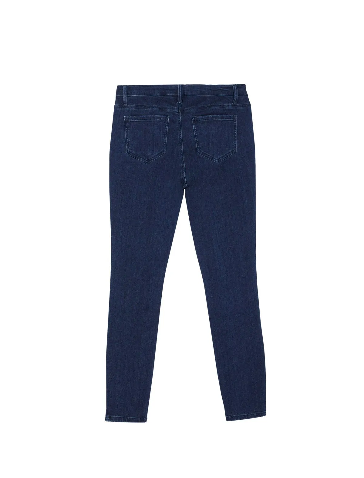 Side Panel Skinny Leg Maternity Ankle Pants in Dark Wash