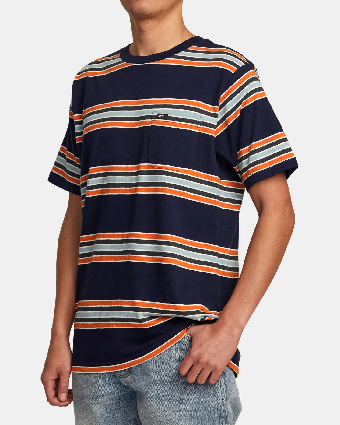 Somedays Stripe Tee - Navy Marine