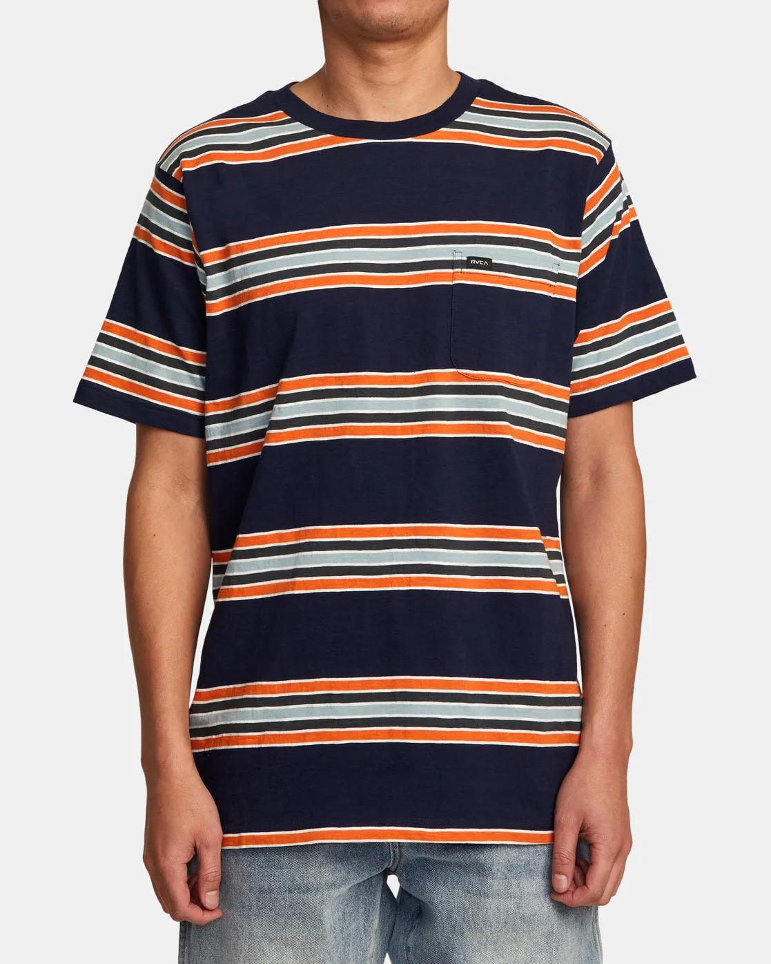 Somedays Stripe Tee - Navy Marine