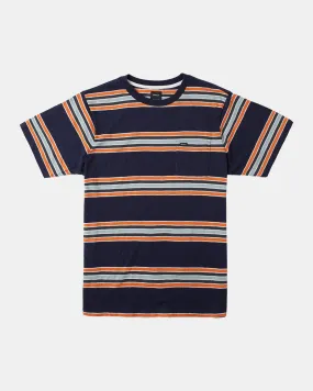 Somedays Stripe Tee - Navy Marine