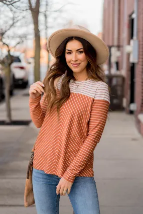 Striped Top Chevron Tee