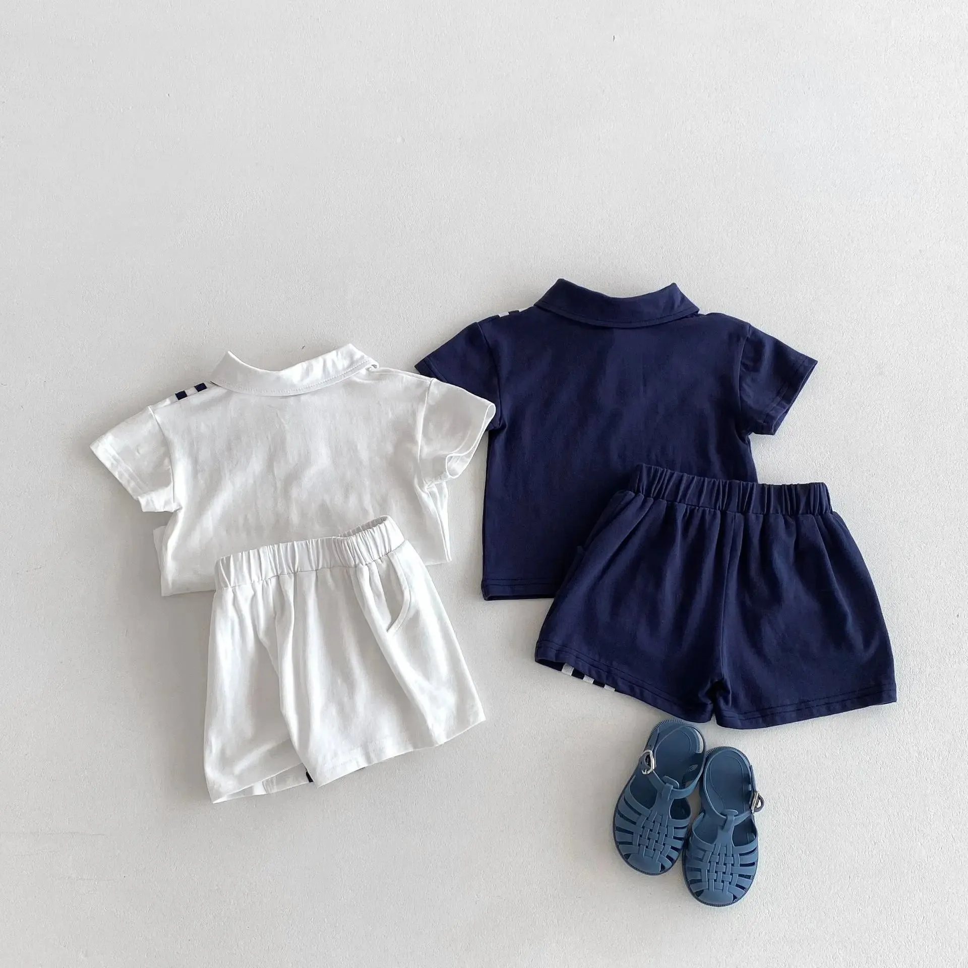 Three Stripes Tee & Shorts Set