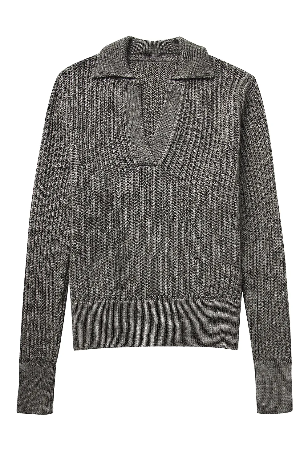 'Tina' Collared Cable-Knit Sweater (2 Colors)