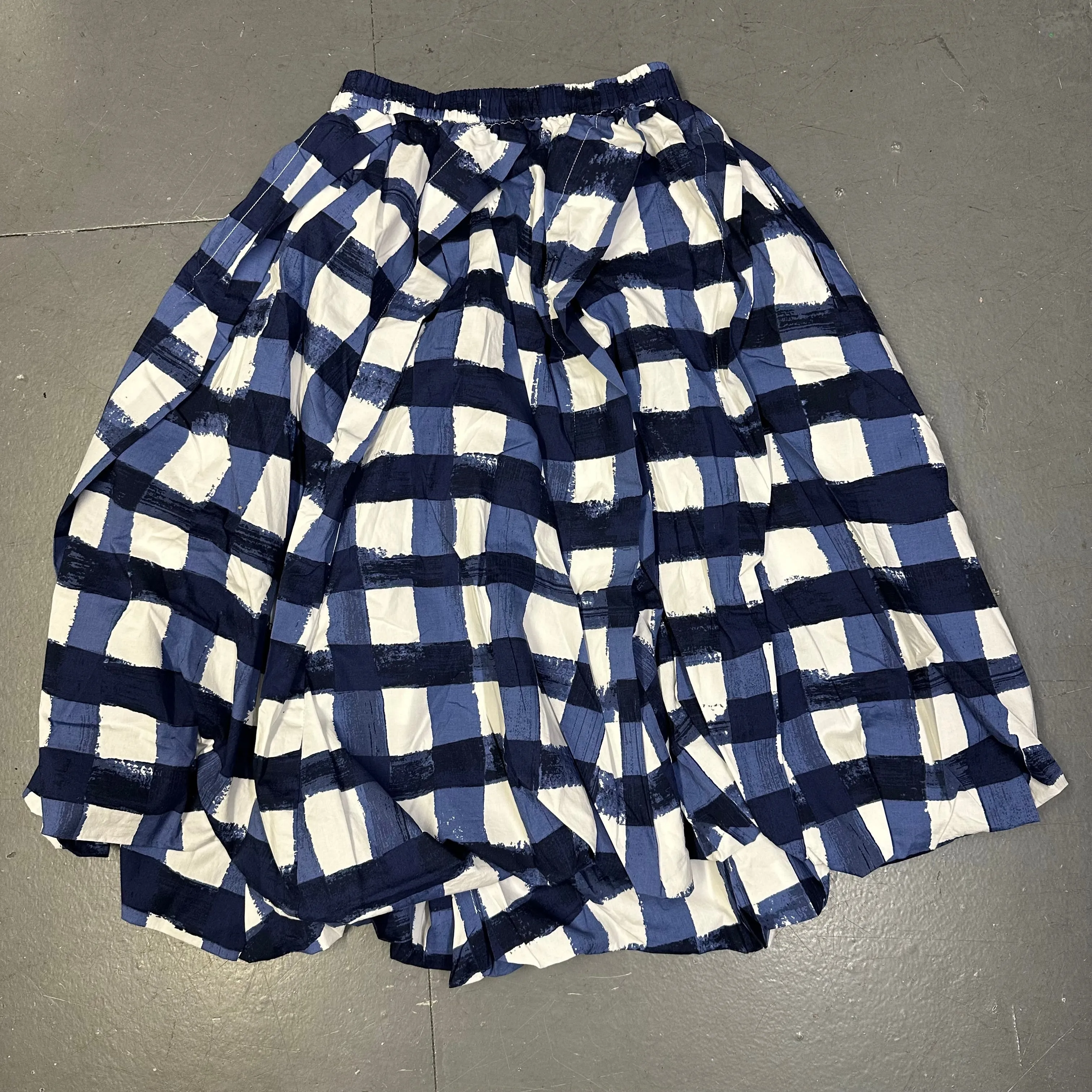 Uniqlo X Marni Checkered Skirt In Blue ( S )